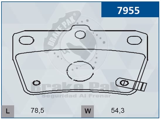 PASTILLAS TIGGO 2.0 QQ RAV 4 TRASERAS  BP 7955