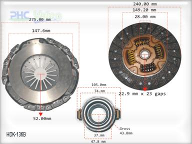 # KIT EMBRAGUE H100 STAREX 2.5 DIESEL (VALEO) HDK-136