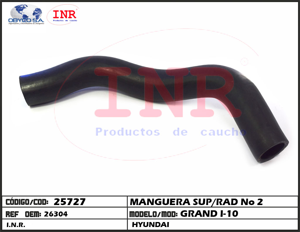MANGUERA GRAND I10 RADIADOR SUPERIOR LARGA #2 26304