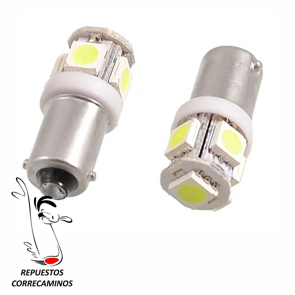 BOMBILLOS LED AZUL BA9S 5 LED X2 9759